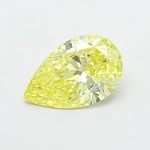 0.65ct PEAR Fancy Intense Yellow VS1 Coloured Lab diamond