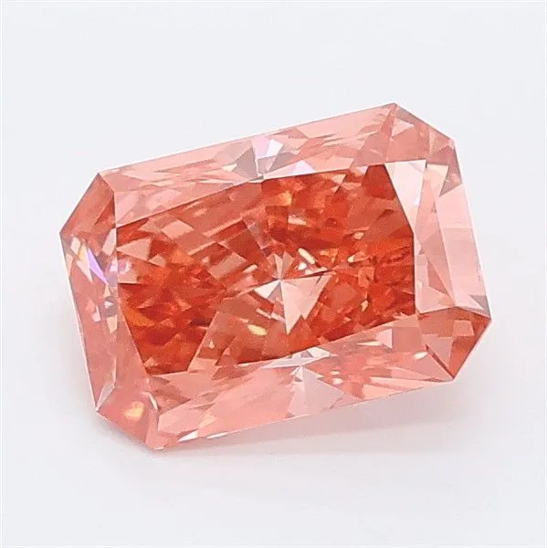 1.26ct RADIANT Fancy Vivid Pink VS1 Coloured Lab diamond