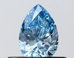 0.49ct PEAR Fancy Vivid Blue VVS2 Coloured Lab diamond