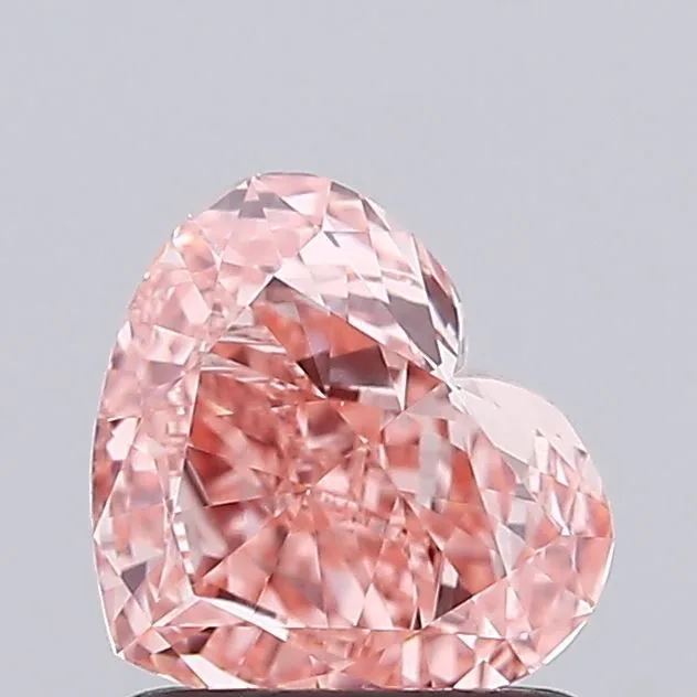 1.05ct HEART Fancy Vivid Pink VVS1 Coloured Lab diamond