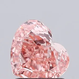 1.05ct HEART Fancy Vivid Pink VVS1 Coloured Lab diamond