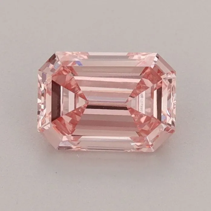 0.88ct EMERALD Fancy Vivid Pink VS2 Coloured Lab diamond