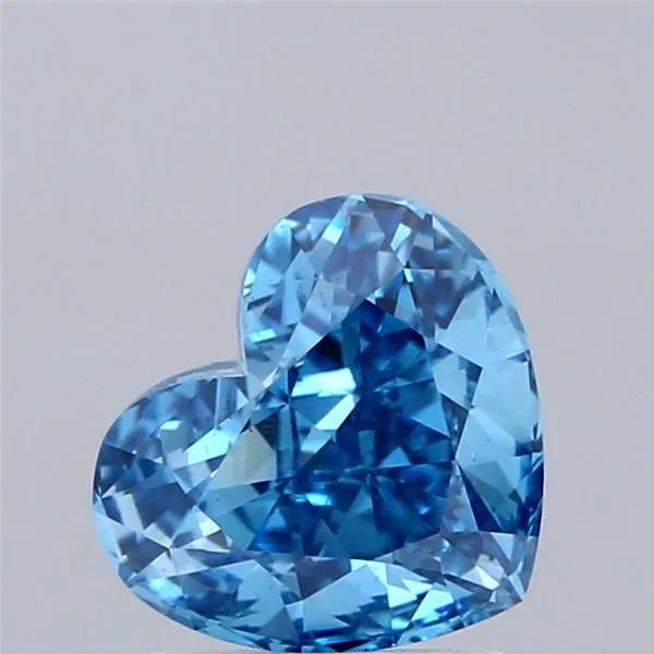 1.72ct HEART Fancy Vivid Blue VS1 Coloured Lab diamond