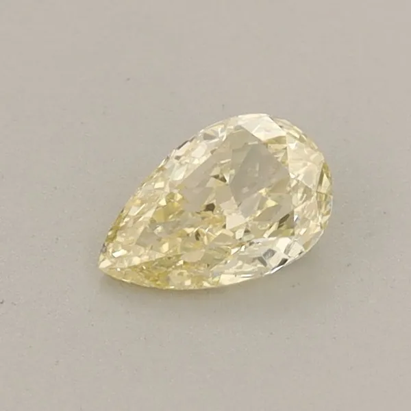 0.31ct PEAR Fancy Light Yellow VS1 Coloured Lab diamond