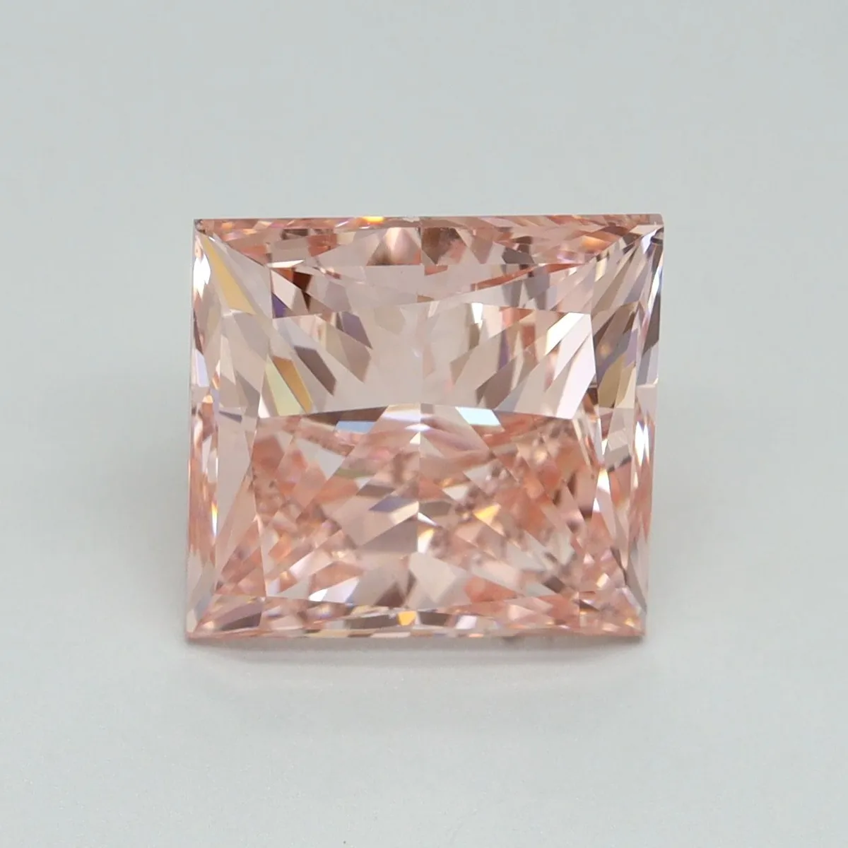 5.01ct PRINCESS Fancy Vivid Pink VS2 Coloured Lab diamond