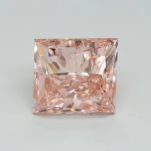 5.01ct PRINCESS Fancy Vivid Pink VS2 Coloured Lab diamond