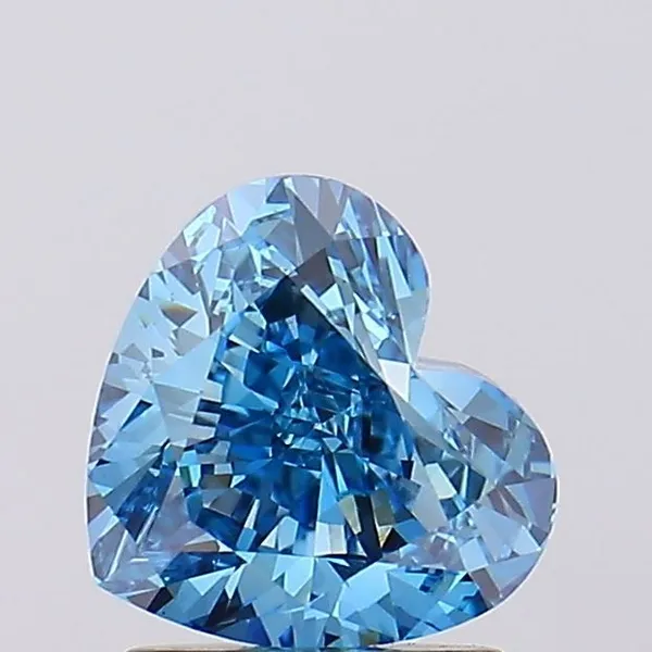 1.85ct HEART Fancy Vivid Blue VVS2 Coloured Lab diamond