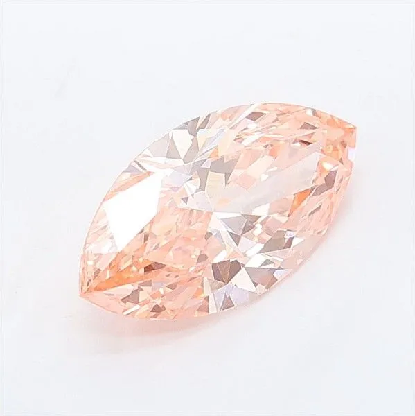 1.07ct MARQUISE Fancy Vivid Orangey Pink VVS2 Coloured Lab diamond