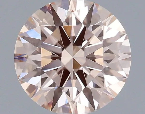 1.04ct ROUND Fancy Light Pink VVS2 Coloured Lab diamond