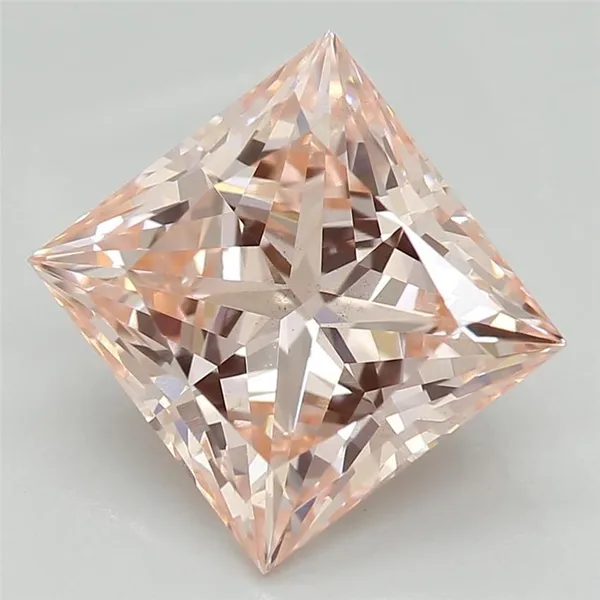 2.08ct PRINCESS Fancy Intense Pink VS1 Coloured Lab diamond