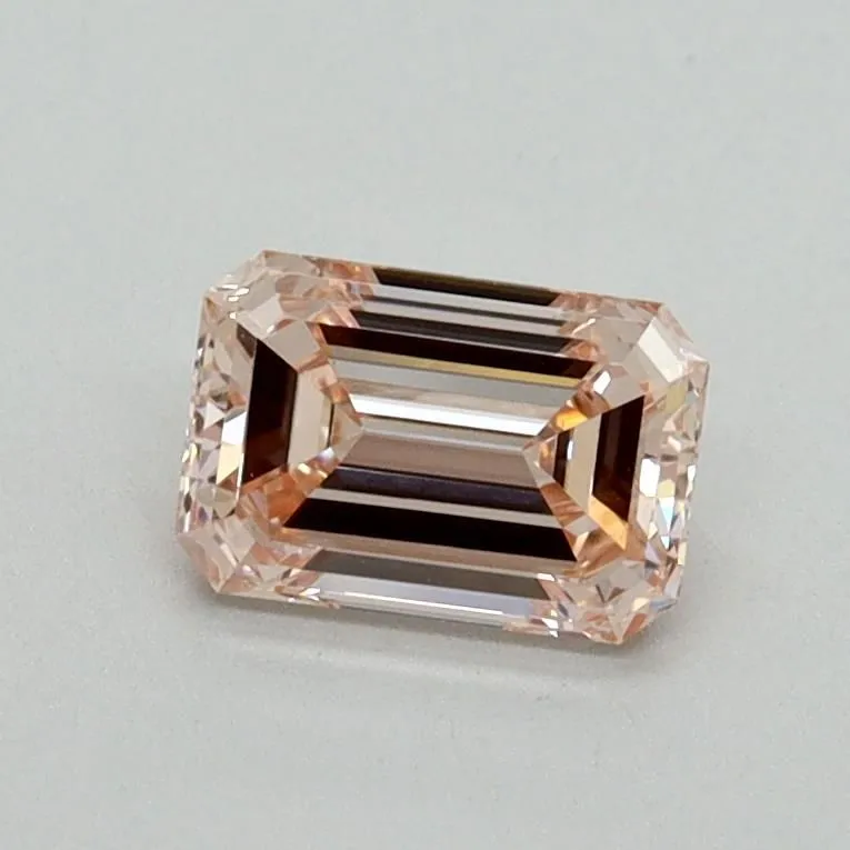 0.70ct EMERALD Fancy Pink VS1 Coloured Lab diamond
