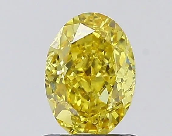 1.04ct OVAL Fancy Vivid Yellow VS1 Coloured Lab diamond