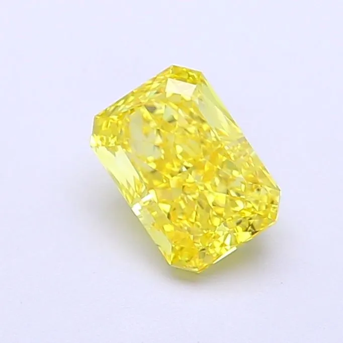 1.02ct RADIANT Fancy Vivid Yellow VVS2 Coloured Lab diamond