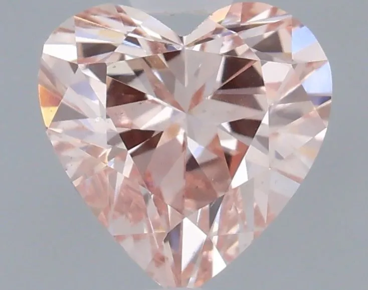 0.45ct HEART Fancy Pink VS2 Coloured Lab diamond