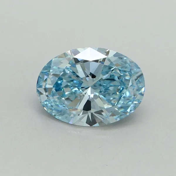1ct OVAL Fancy Vivid Blue VS1 Coloured Lab diamond
