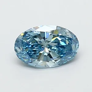 0.98ct OVAL Fancy Vivid Blue VVS2 Coloured Lab diamond