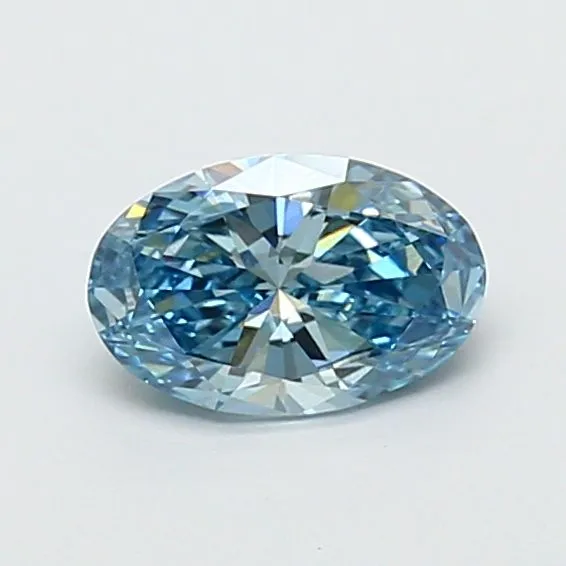 0.98ct OVAL Fancy Vivid Blue VVS2 Coloured Lab diamond