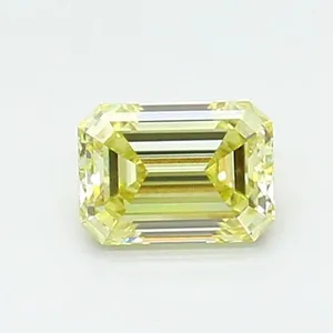 1.16ct EMERALD Fancy Light Yellow VVS2 Coloured Lab diamond