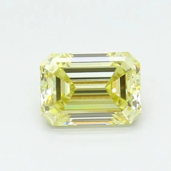 1.16ct EMERALD Fancy Light Yellow VVS2 Coloured Lab diamond