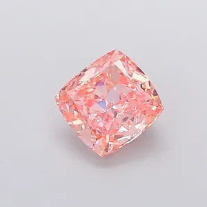 1.08ct CUSHION Fancy Vivid Pink VS2 Coloured Lab diamond