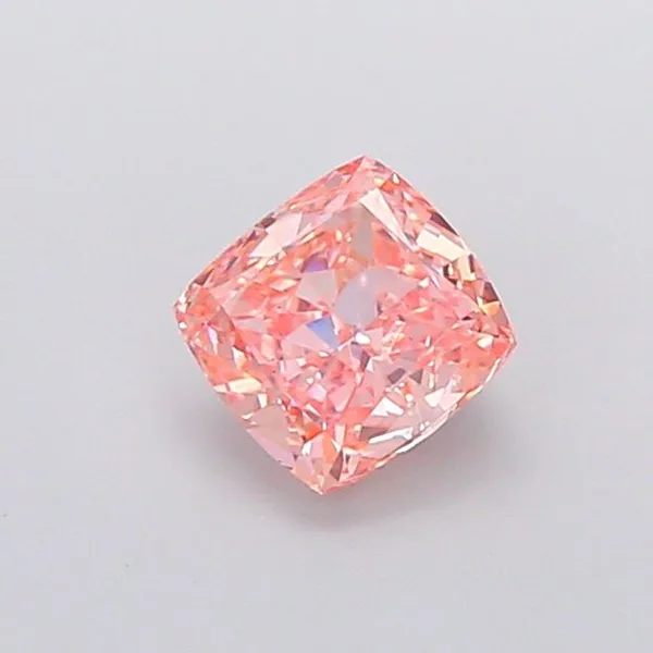 1.08ct CUSHION Fancy Vivid Pink VS2 Coloured Lab diamond