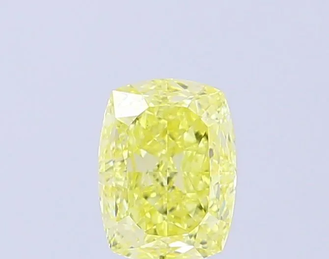 1.00ct CUSHION Fancy Yellow VS1 Coloured Lab diamond