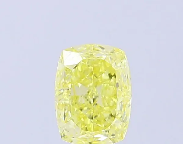 1ct CUSHION Fancy Yellow VS1 Coloured Lab diamond