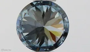 0.4ct ROUND Fancy Vivid Blue VVS1 Coloured Lab diamond
