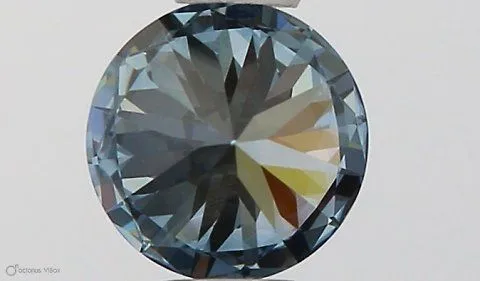 0.4ct ROUND Fancy Vivid Blue VVS1 Coloured Lab diamond