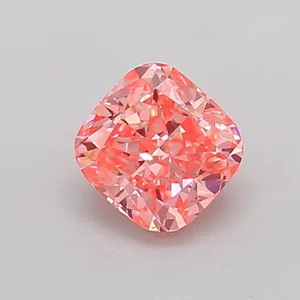 0.71ct CUSHION Fancy Vivid Pink SI1 Coloured Lab diamond
