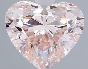 1.04ct HEART Fancy Pink VS1 Coloured Lab diamond