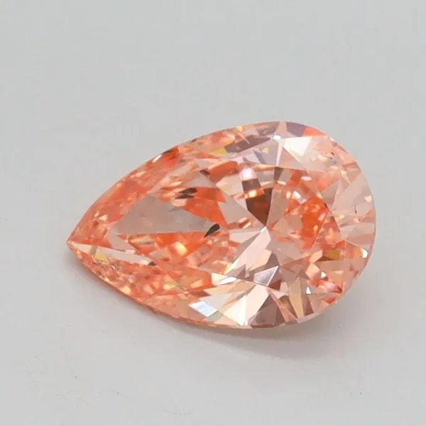 0.7ct PEAR Fancy Intense Pink SI1 Coloured Lab diamond