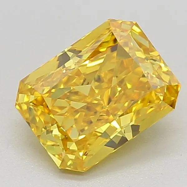 1.03ct RADIANT Fancy Vivid Yellow VVS2 Coloured Lab diamond