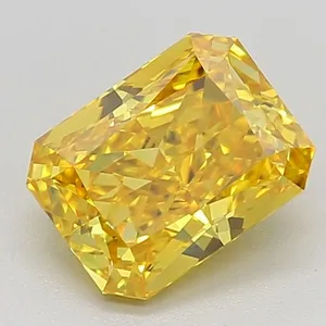 1.03ct RADIANT Fancy Vivid Yellow VVS2 Coloured Lab diamond