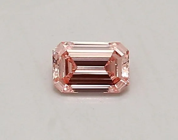 0.34ct EMERALD Fancy Vivid Pink VVS2 Coloured Lab diamond