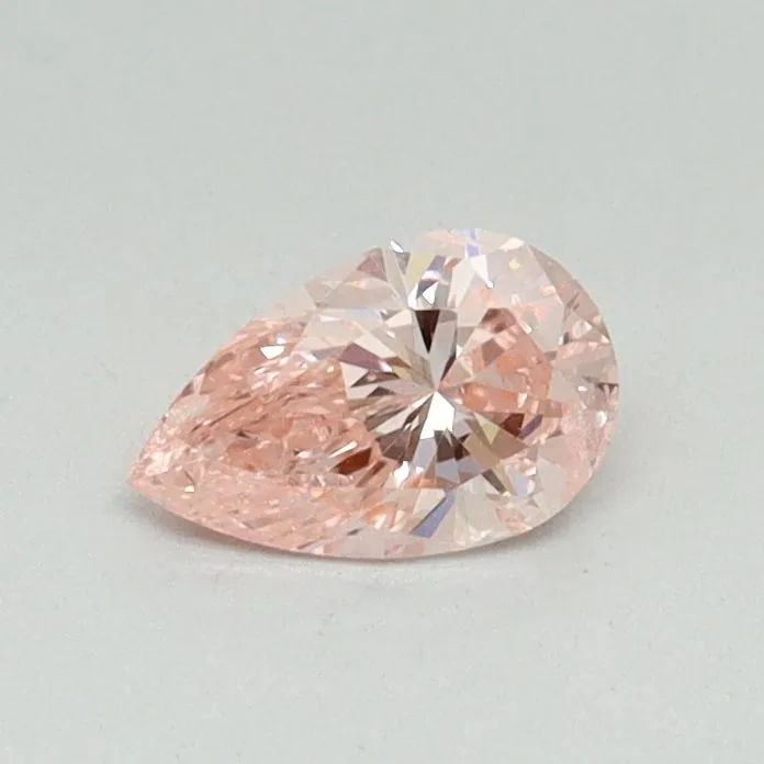 0.35ct PEAR Fancy Intense Pink SI2 Coloured Lab diamond