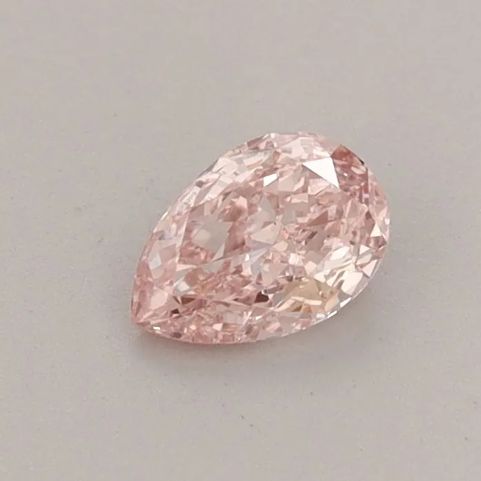 0.35ct PEAR Fancy Vivid Pink VS2 Coloured Lab diamond