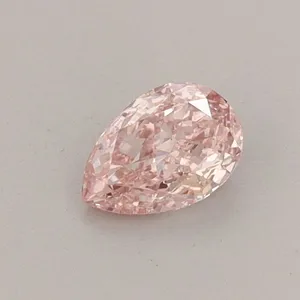 0.35ct PEAR Fancy Vivid Pink VS2 Coloured Lab diamond