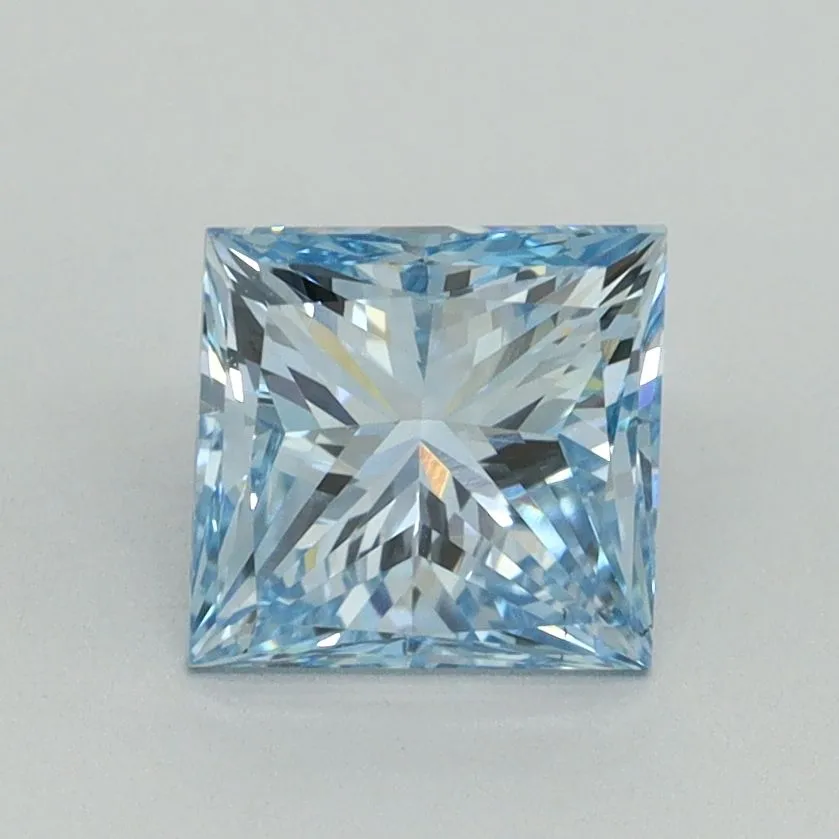 1.55ct PRINCESS Fancy Intense Blue VS1 Coloured Lab diamond