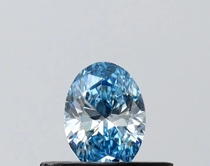 0.36ct OVAL Fancy Vivid Blue VS1 Coloured Lab diamond