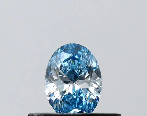 0.36ct OVAL Fancy Vivid Blue VS1 Coloured Lab diamond
