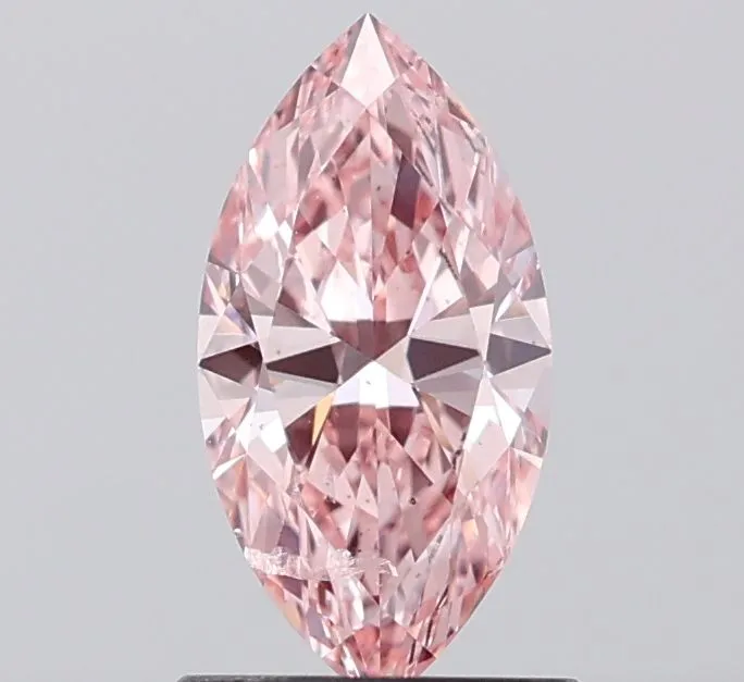 1.00ct MARQUISE Fancy Vivid Pink SI2 Coloured Lab diamond