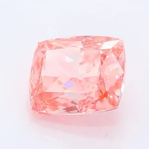 1.01ct CUSHION Fancy Vivid Pink VVS2 Coloured Lab diamond
