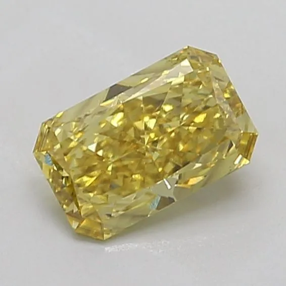 1.36ct RADIANT Fancy Vivid Yellow VS2 Coloured Lab diamond