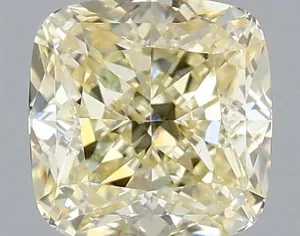 1.06ct CUSHION Fancy Light Yellow VS1 Coloured Lab diamond