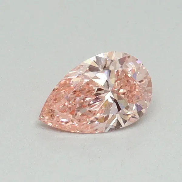 0.34ct PEAR Fancy Vivid Pink VS2 Coloured Lab diamond