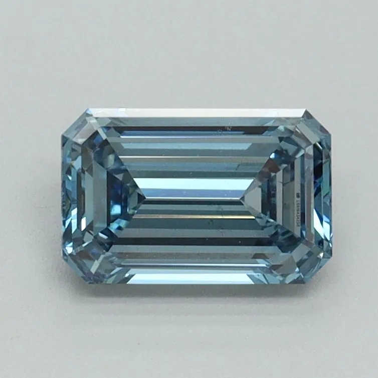 1.03ct EMERALD Fancy Intense Blue VS2 Coloured Lab diamond