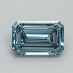 1.03ct EMERALD Fancy Intense Blue VS2 Coloured Lab diamond