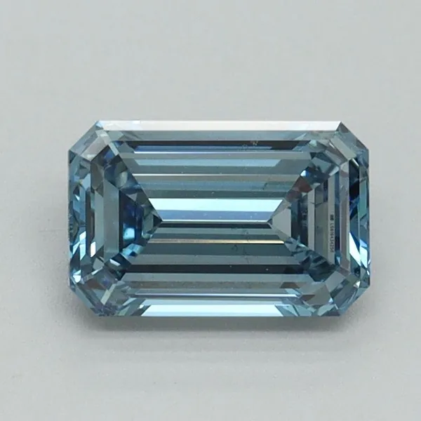 1.03ct EMERALD Fancy Intense Blue VS2 Coloured Lab diamond
