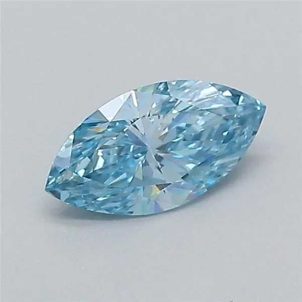 0.51ct MARQUISE Fancy Vivid Blue VS1 Coloured Lab diamond